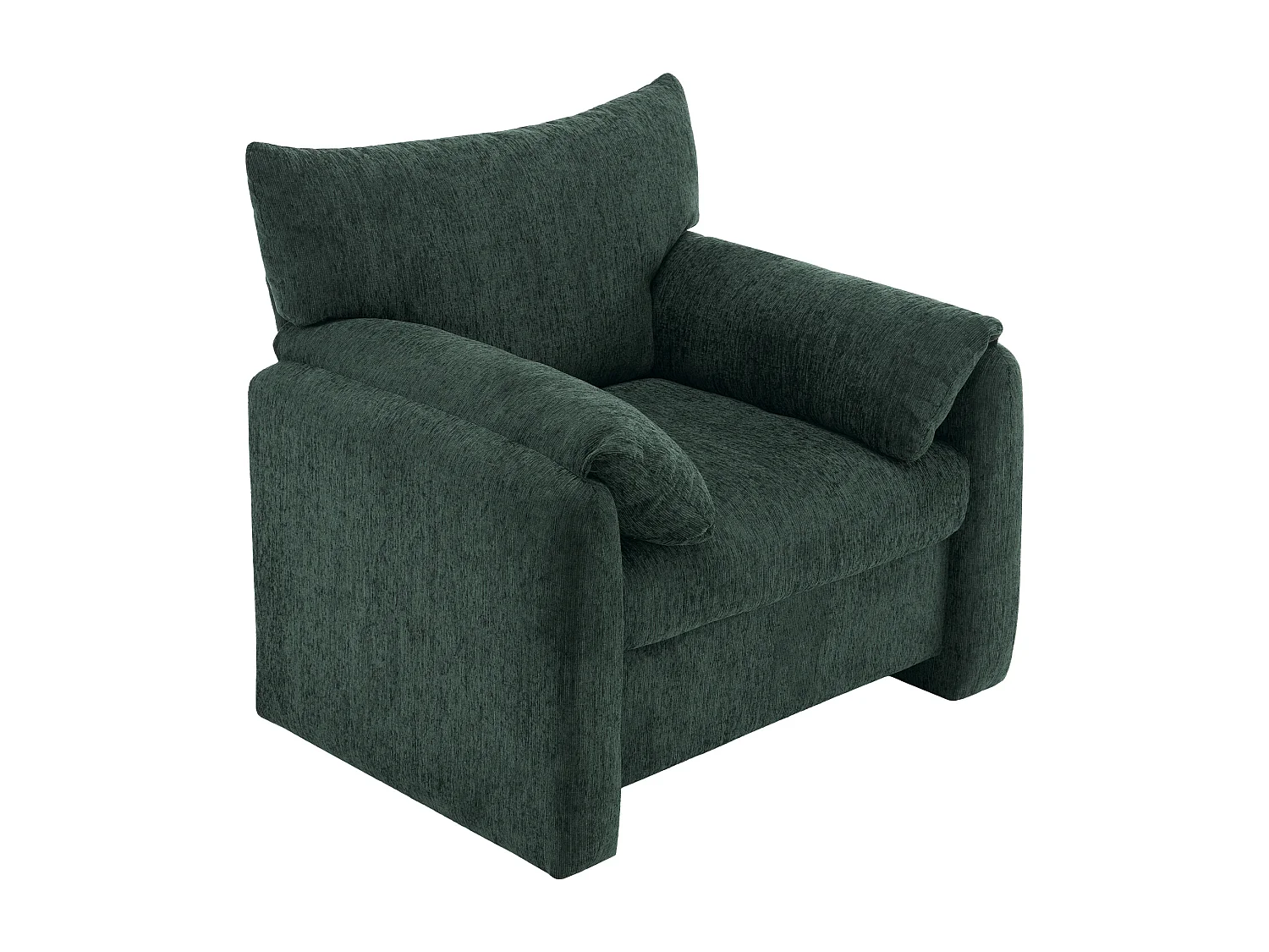 Poltrona, sofá de 1 lugar em tecido chenille - com braços e encosto - 96 x 82 x 84 cm - para sala de estar, quarto - Verde