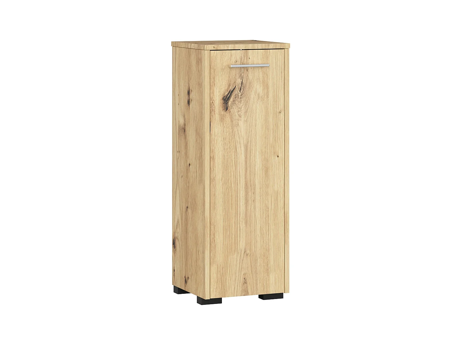 Armoire salle de bains AKORD FIN Chêne Artisan 30 cm 1 porte façade Chêne Artisan 2 étagères 30x30x85 cm