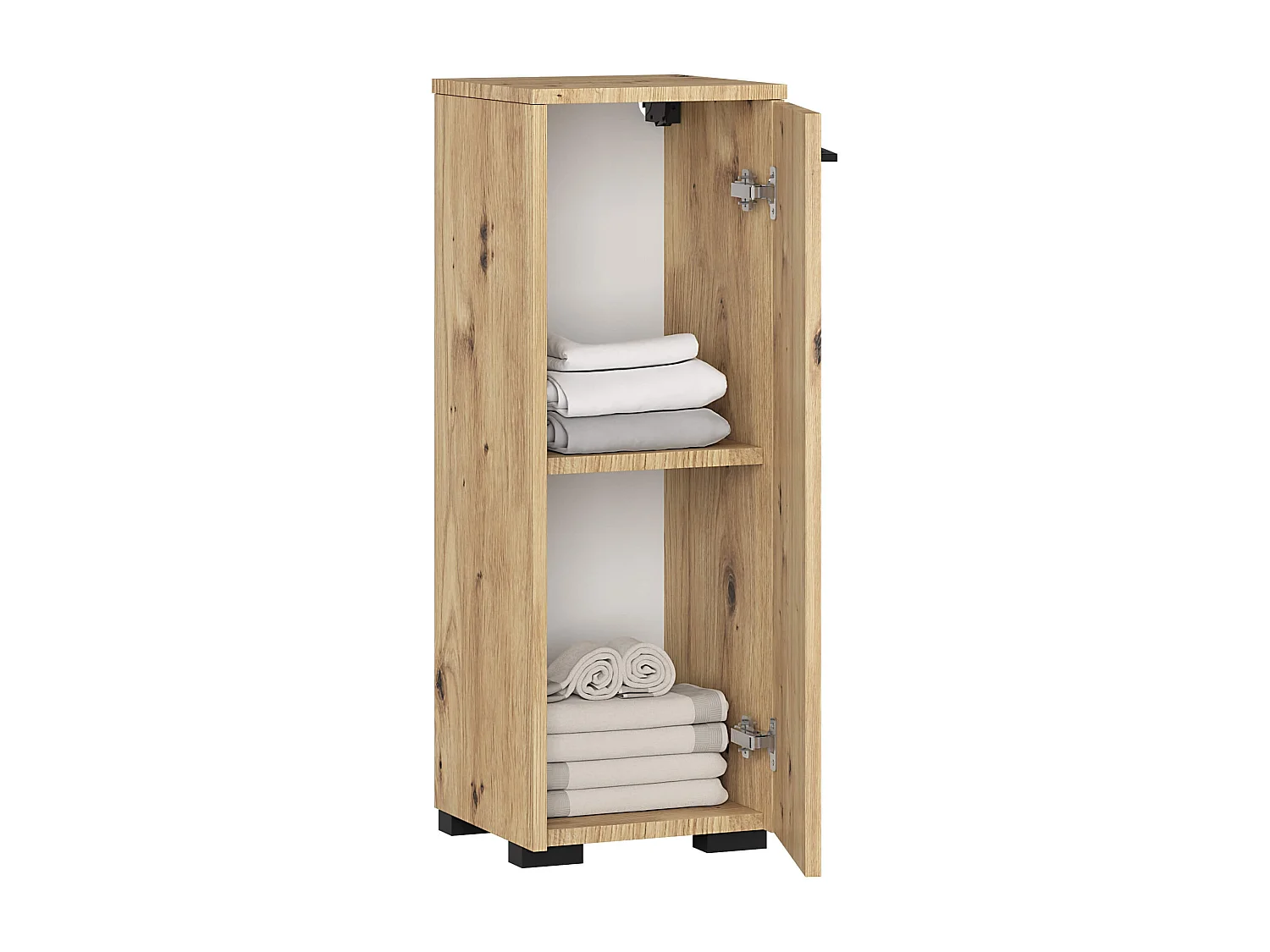 Armario de baño de pie AKORD FIN Roble Artisan 30 cm 1 puerta 2 estantes 30x30x82 cm