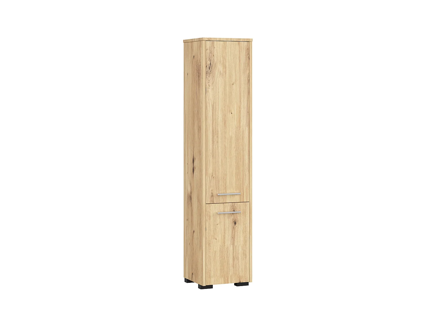 Colonne salle de bains AKORD FIN Chêne Artisan 30 cm 2 portes façade Chêne Artisan 5 étagères 30x30x140 cm