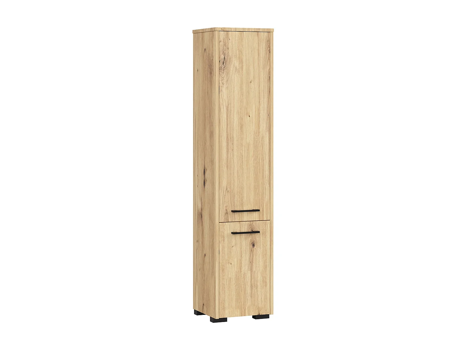 Colonne salle de bains AKORD FIN Chêne Artisan 30 cm 2 portes façade Chêne Artisan 5 étagères 30x30x140 cm