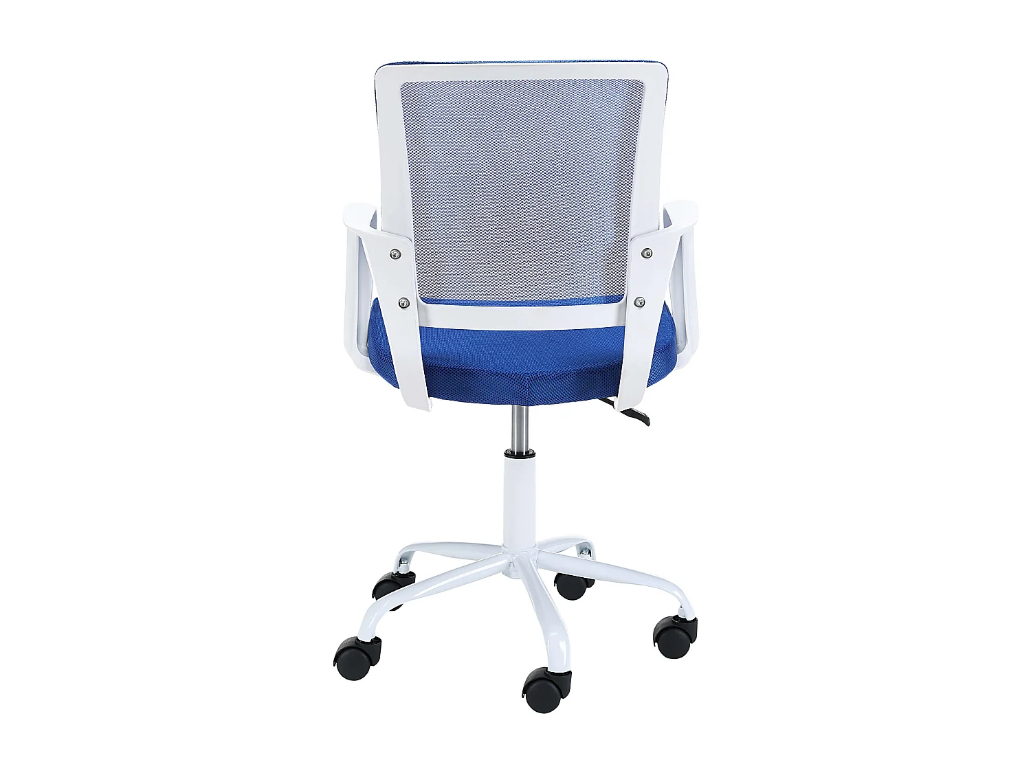 Silla de escritorio infantill FD6 de tela Blanco y Azul