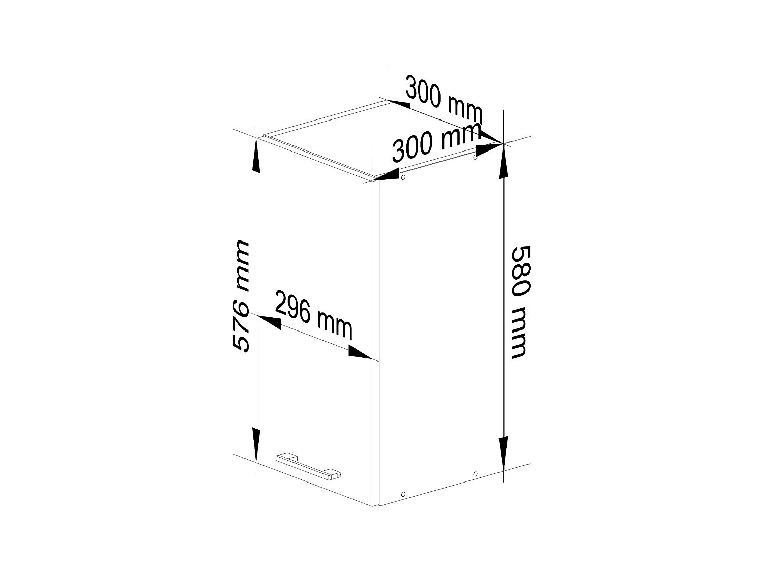 Hängeschrank Küchenschrank AKORD OLIWIA modular W30 Weiß 30 cm Tür 2 Ebenen Front Graphitgrau B30 x H72 x T30 cm