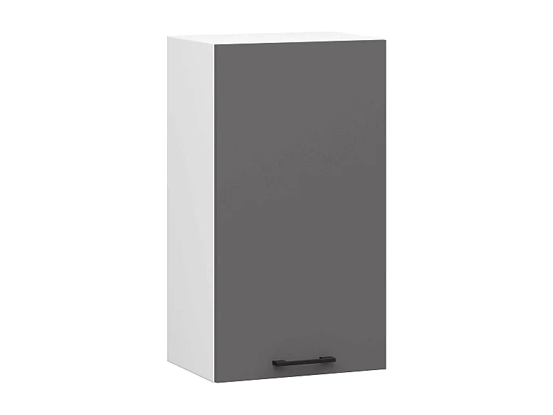 Mobile da cucina pensile sistema AKORD OLIWIA 40 cm H720 Bianco inserto frontale Cemento Grigio Grafite 1 anta 40x30x72 cm
