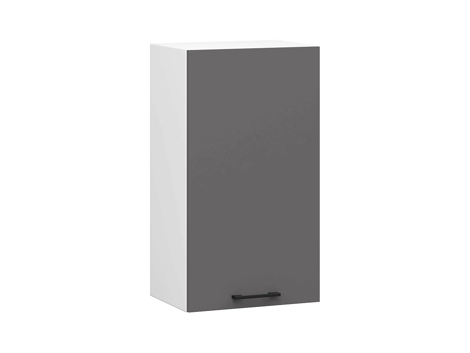 Mobile da cucina pensile sistema AKORD OLIWIA 40 cm H720 Bianco inserto frontale Cemento Grigio Grafite 1 anta 40x30x72 cm
