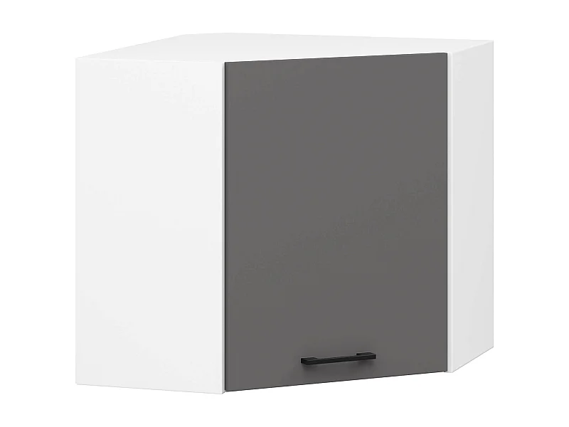 Mobile da cucina pensile ad angolo sistema AKORD OLIWIA Bianco 60 cm 1 anta inserto frontale Grigio Grafite 60x30x58 cm