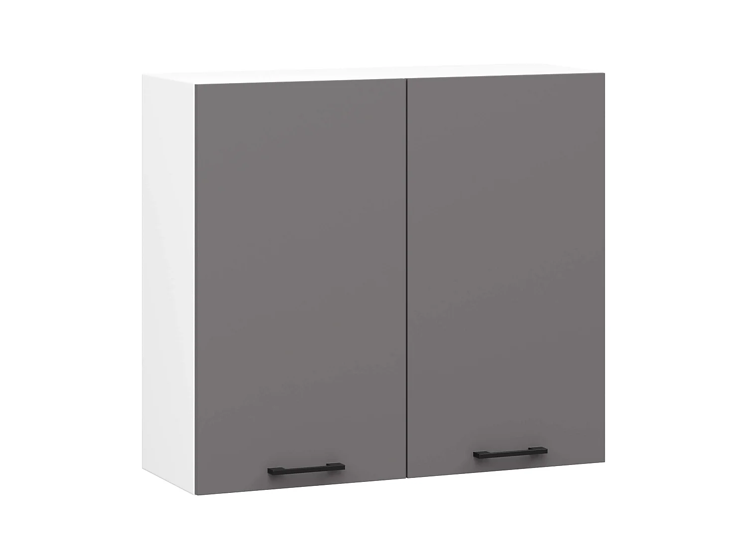 Szafka kuchenna AKORD W80 system OLIWIA H720 Biała 80 cm 2 drzwi kolor Grafit Szary mat 2 półki 80x30x72 cm