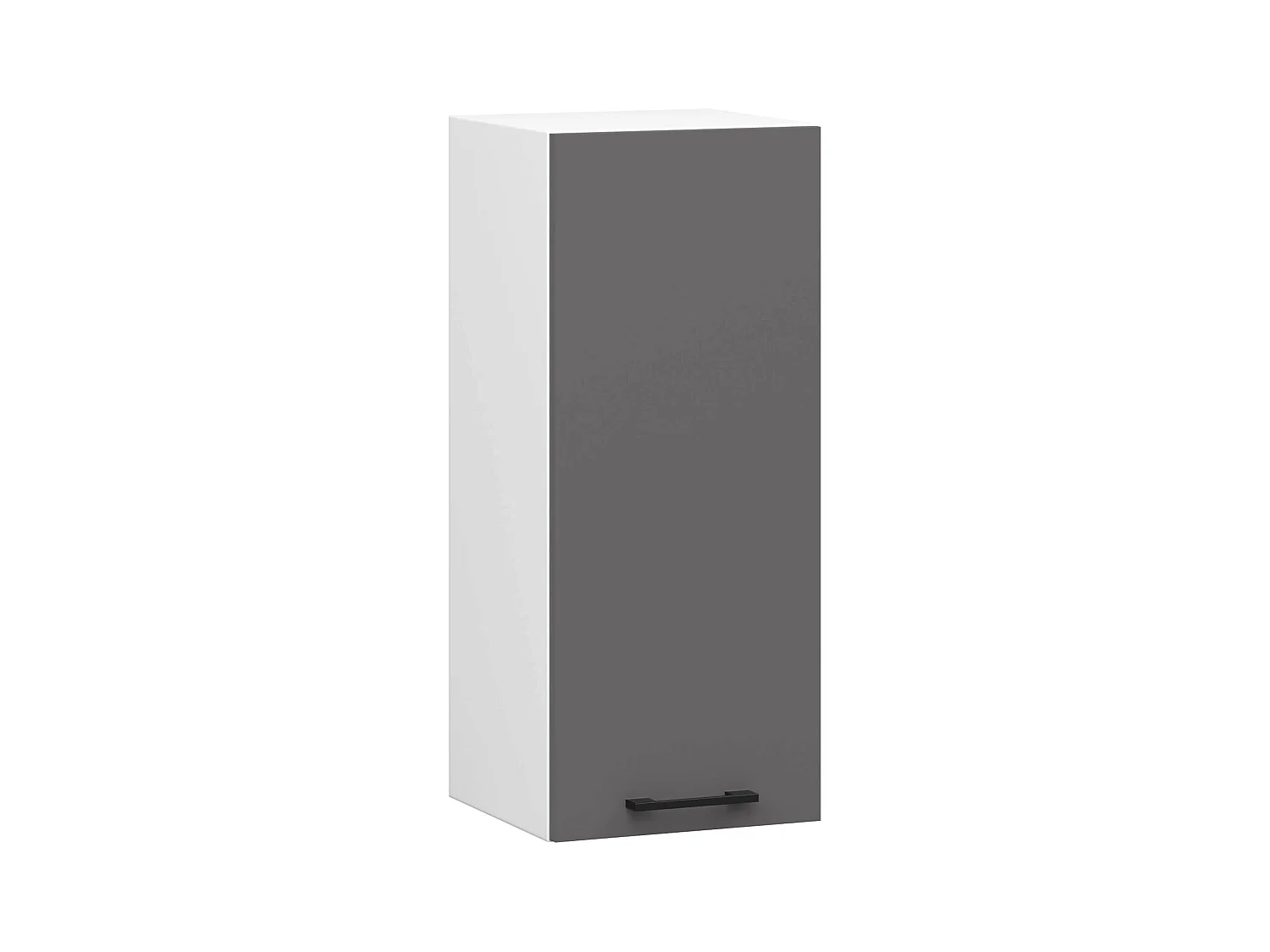 Szafka kuchenna AKORD W30 system OLIWIA H720 Biała 30 cm 1 drzwi kolor Grafit Szary mat 2 półki 30x30x72 cm