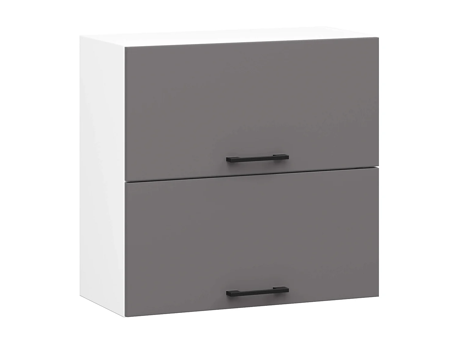 Keukenkast modulaire OLIWIA W60 G2 H580 met 2 Deuren / Hangkast / Bovenkast / AKORD Furniture Factory / Wit - Grafietgrijs / 60 x 58 x 30 cm