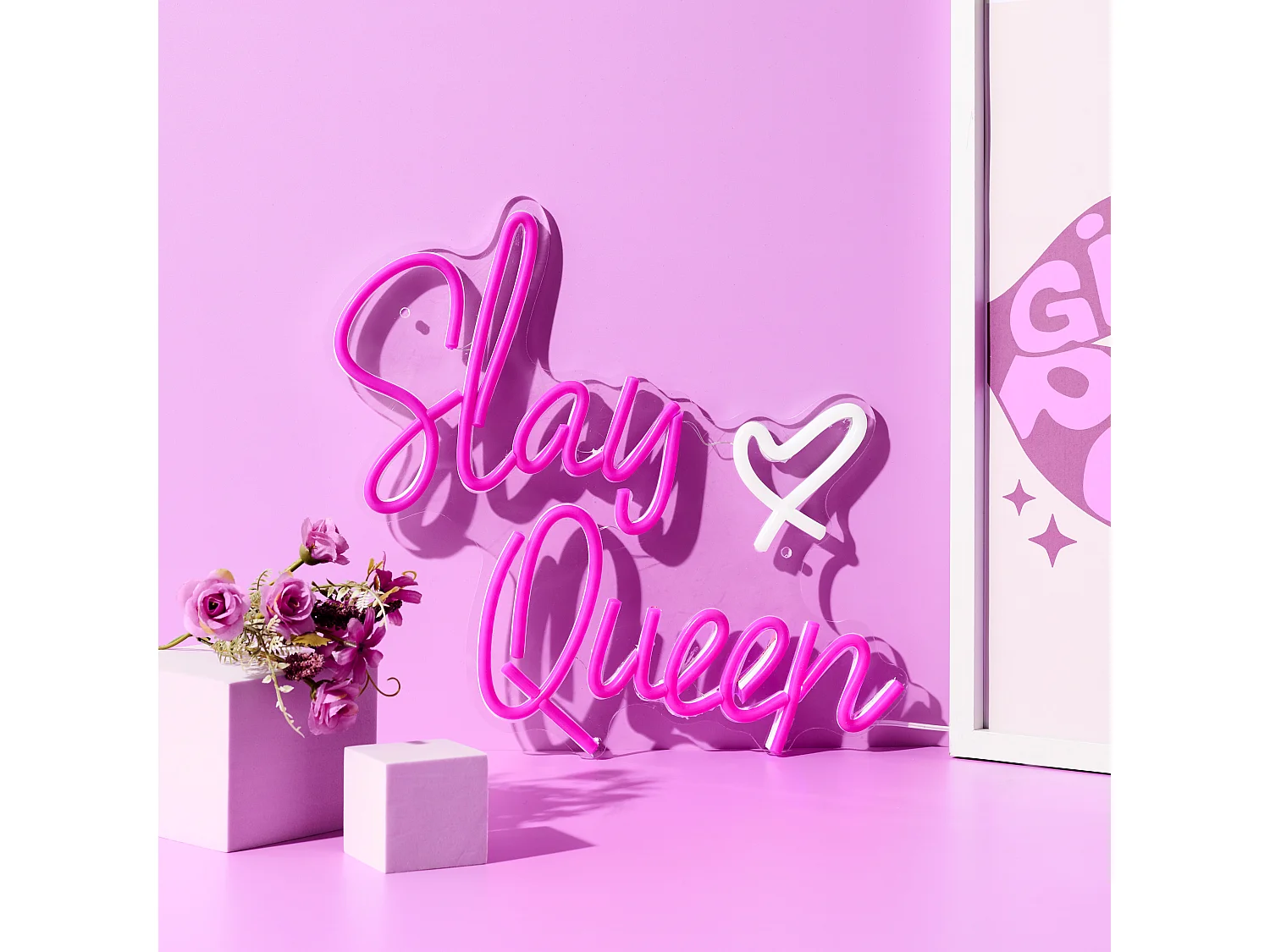 Lampe Led Effet Neon Usb Rose