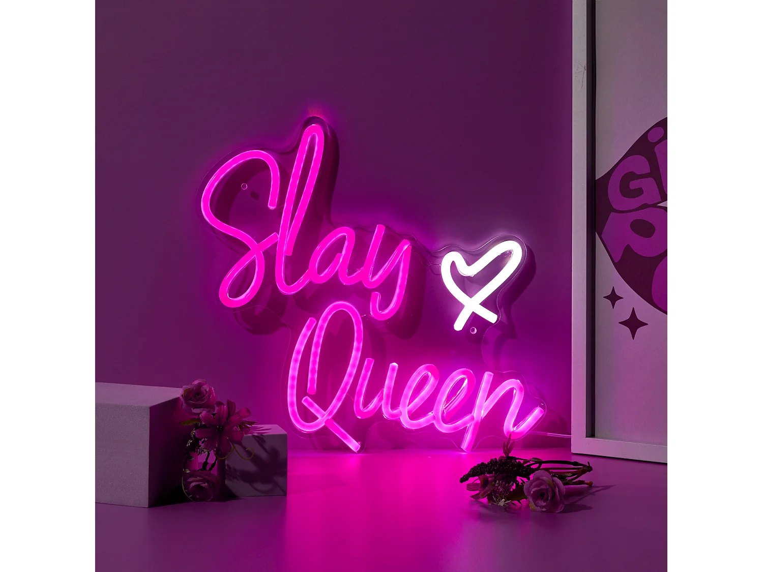 Lampe Led Effet Neon Usb Rose