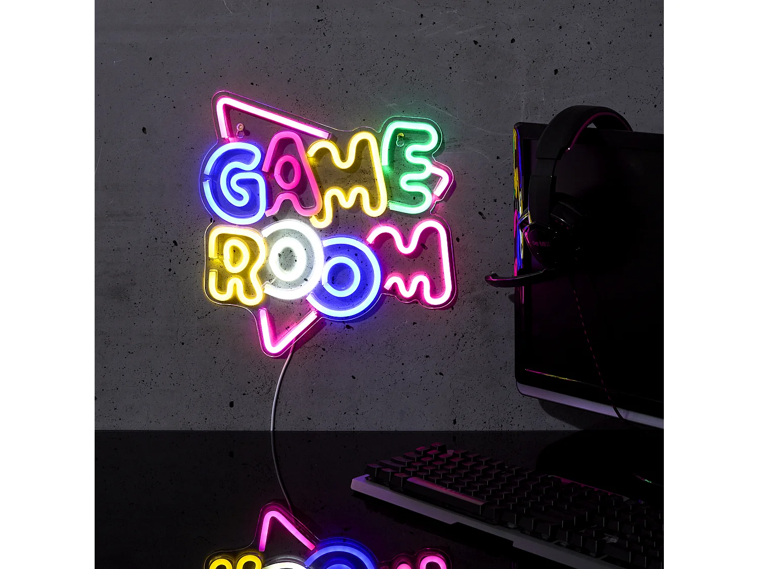 Lampe Led Effet Neon Game Room Multicolore