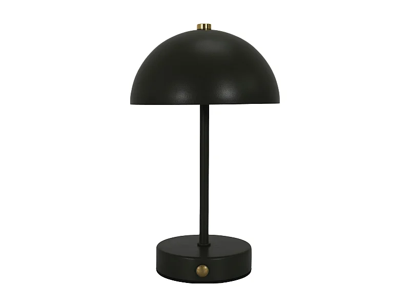 Lampe De Table Lucia Rechargeable Noire H26cm Noir