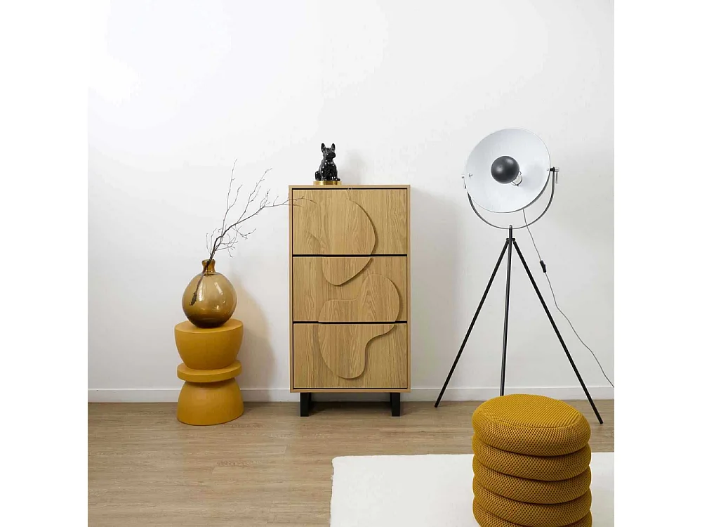 Meuble A Chaussure Calypso Marron, Noir