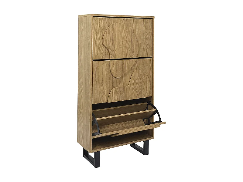 Meuble A Chaussure Calypso Marron, Noir