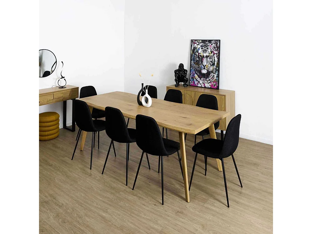 Table Extensible Bois 6 A 8 Personnes Marron
