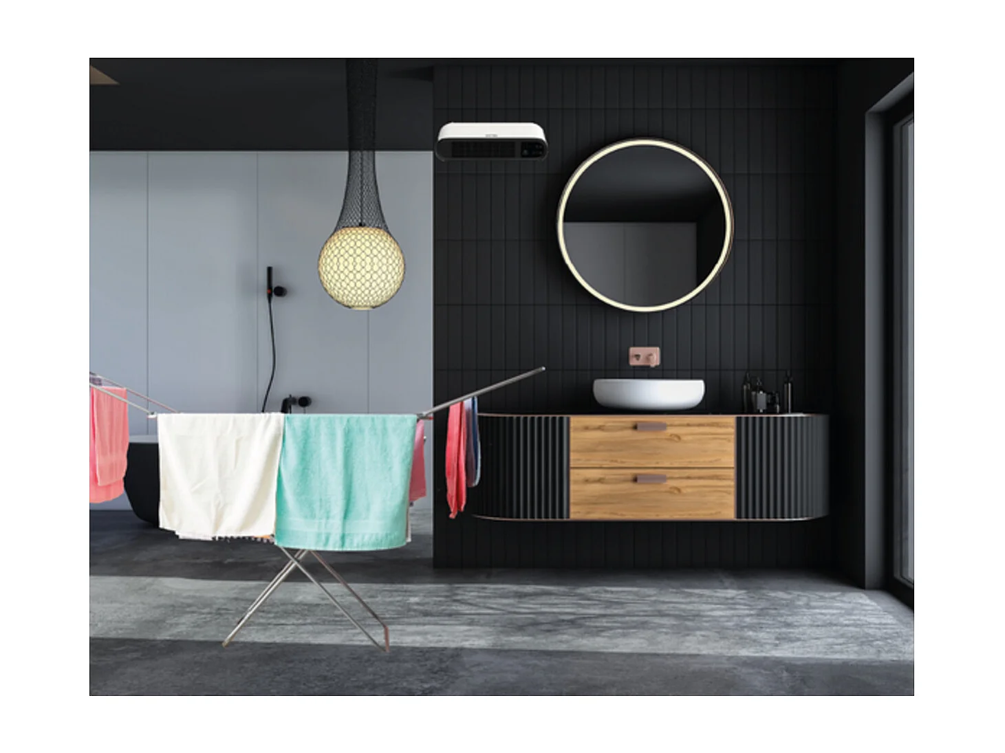 Chauffage mural électrique programmable 1000/2000W - Britec