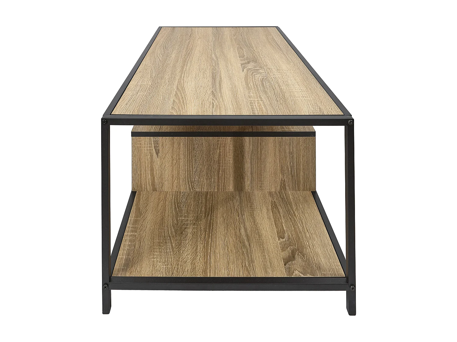 Table Basse Edison Marron, Noir