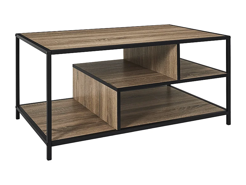 Table Basse Edison Marron, Noir