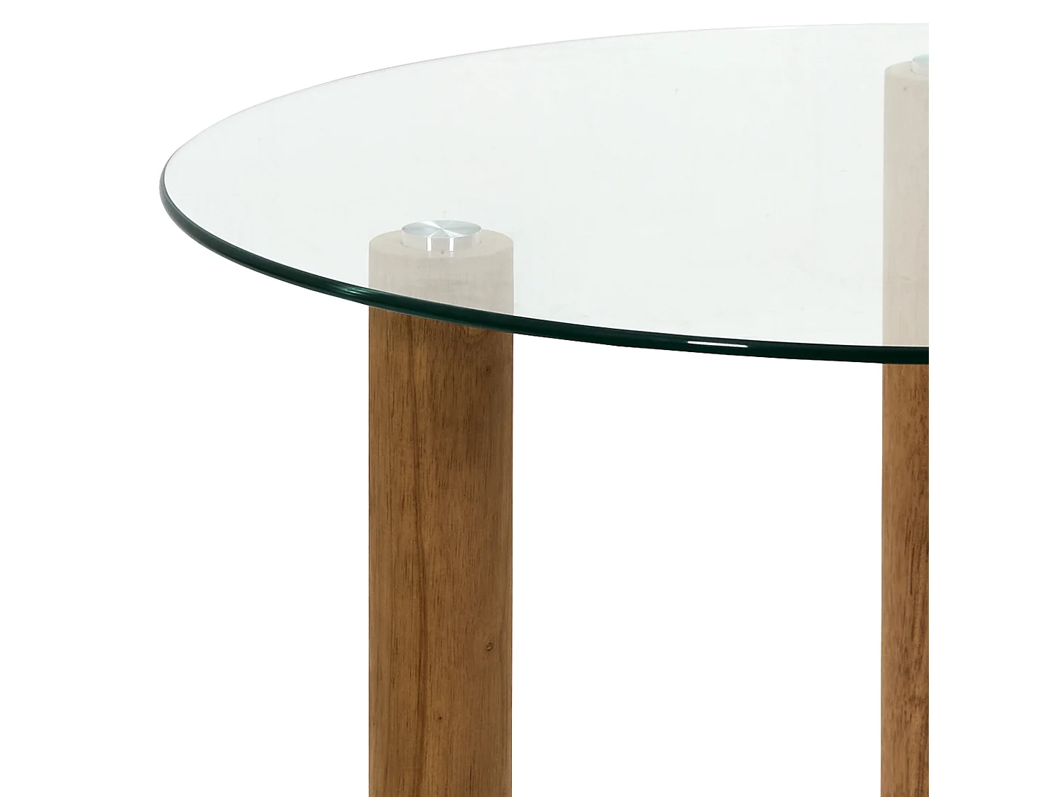 Table Ronde Verre Trempe Clara Marron