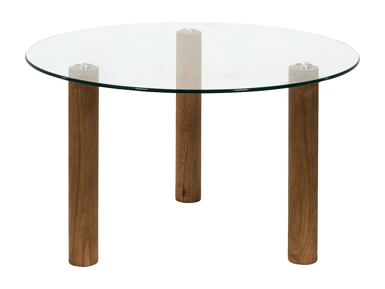 Table Ronde Verre Trempe Clara Marron