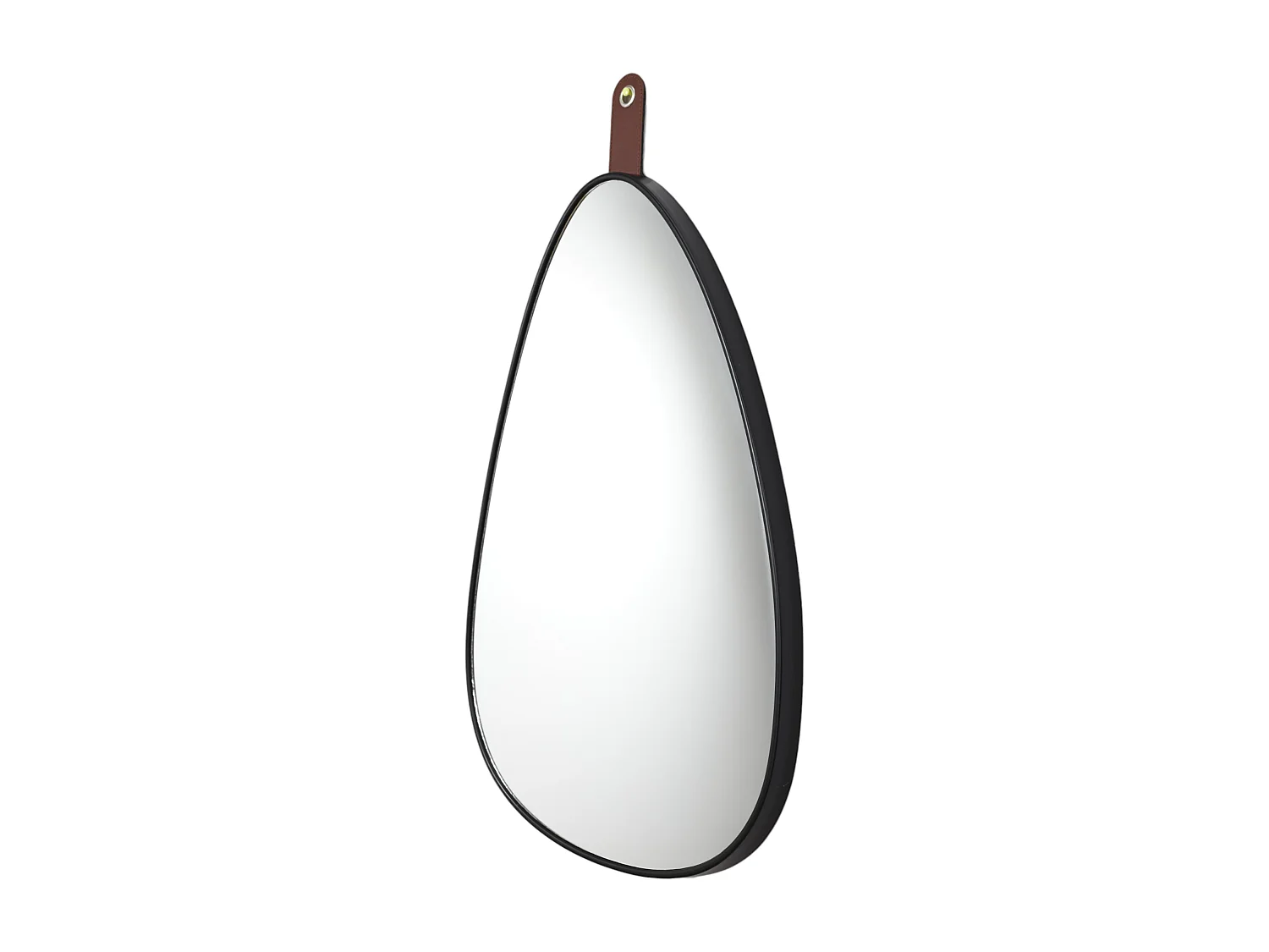 Miroir Ovale Avec Anse Noir