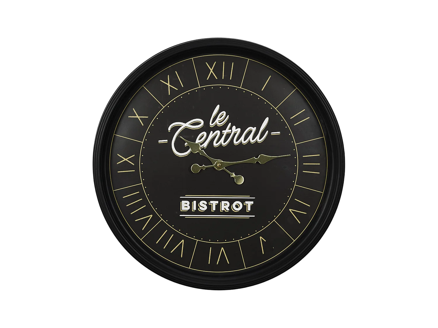 Horloge Bistrot Noir 50cm Noir