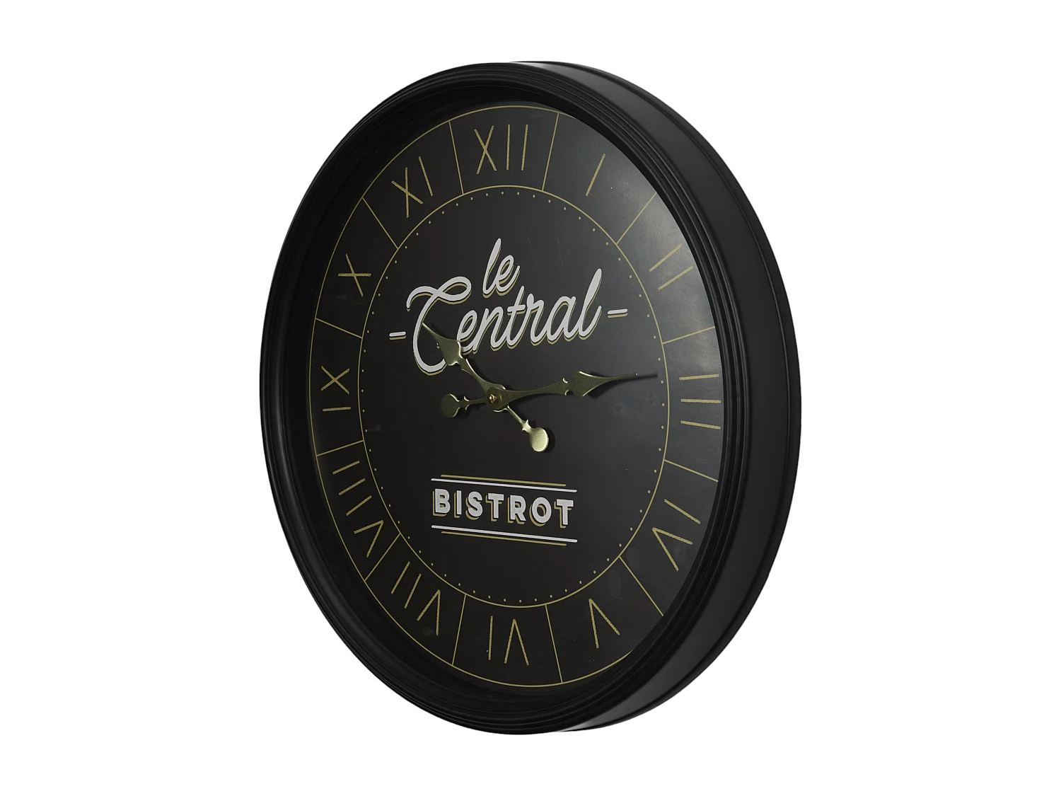 Horloge Bistrot Noir 50cm Noir