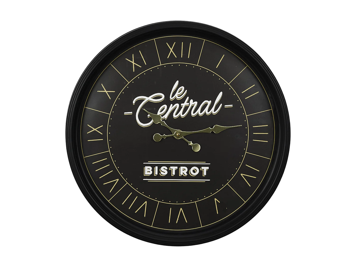 Horloge Bistrot Noir 50cm Noir