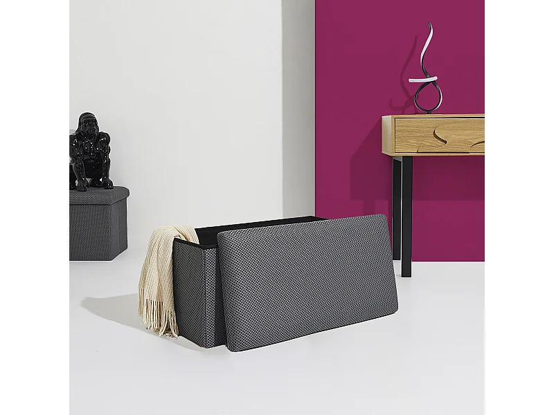 Coffre Banc Pliable Atome Gris Gris