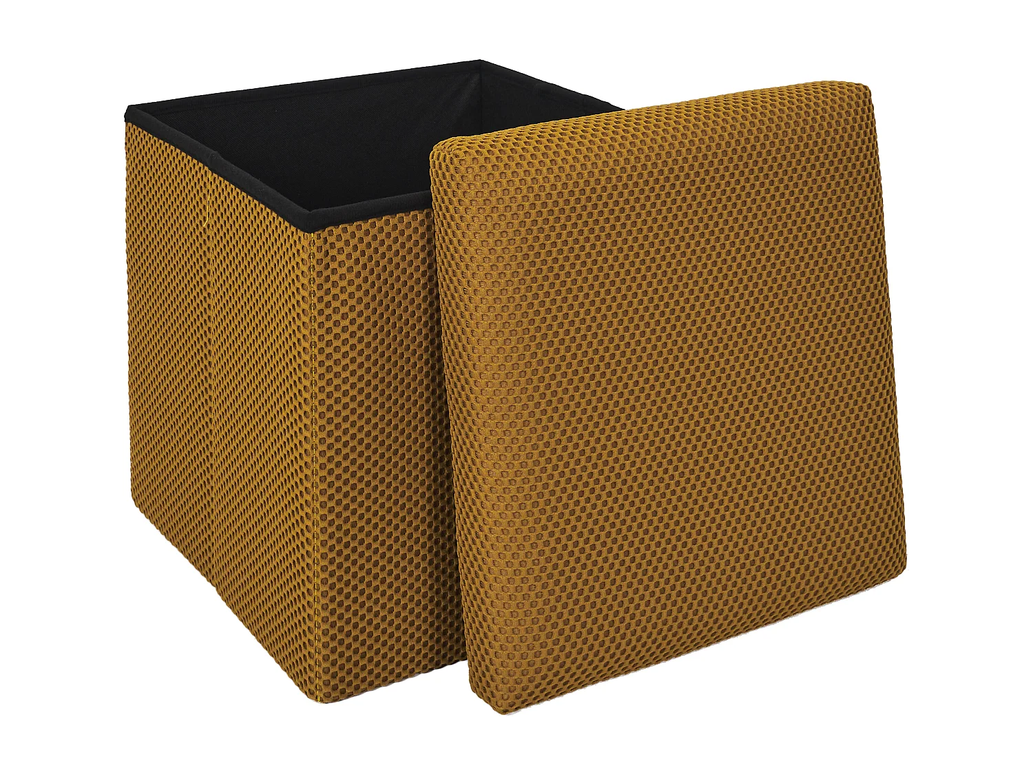Coffre Pouf Pliable Atome Jaune Jaune