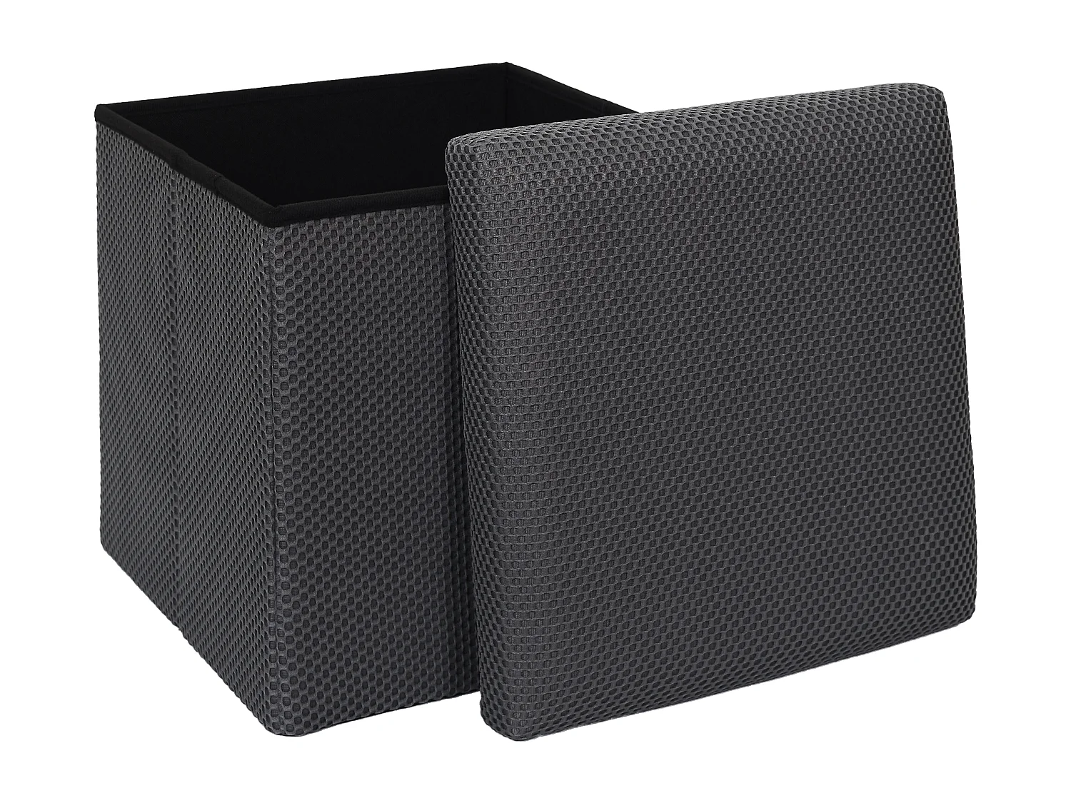 Coffre Pouf Pliable Atome Gris Gris