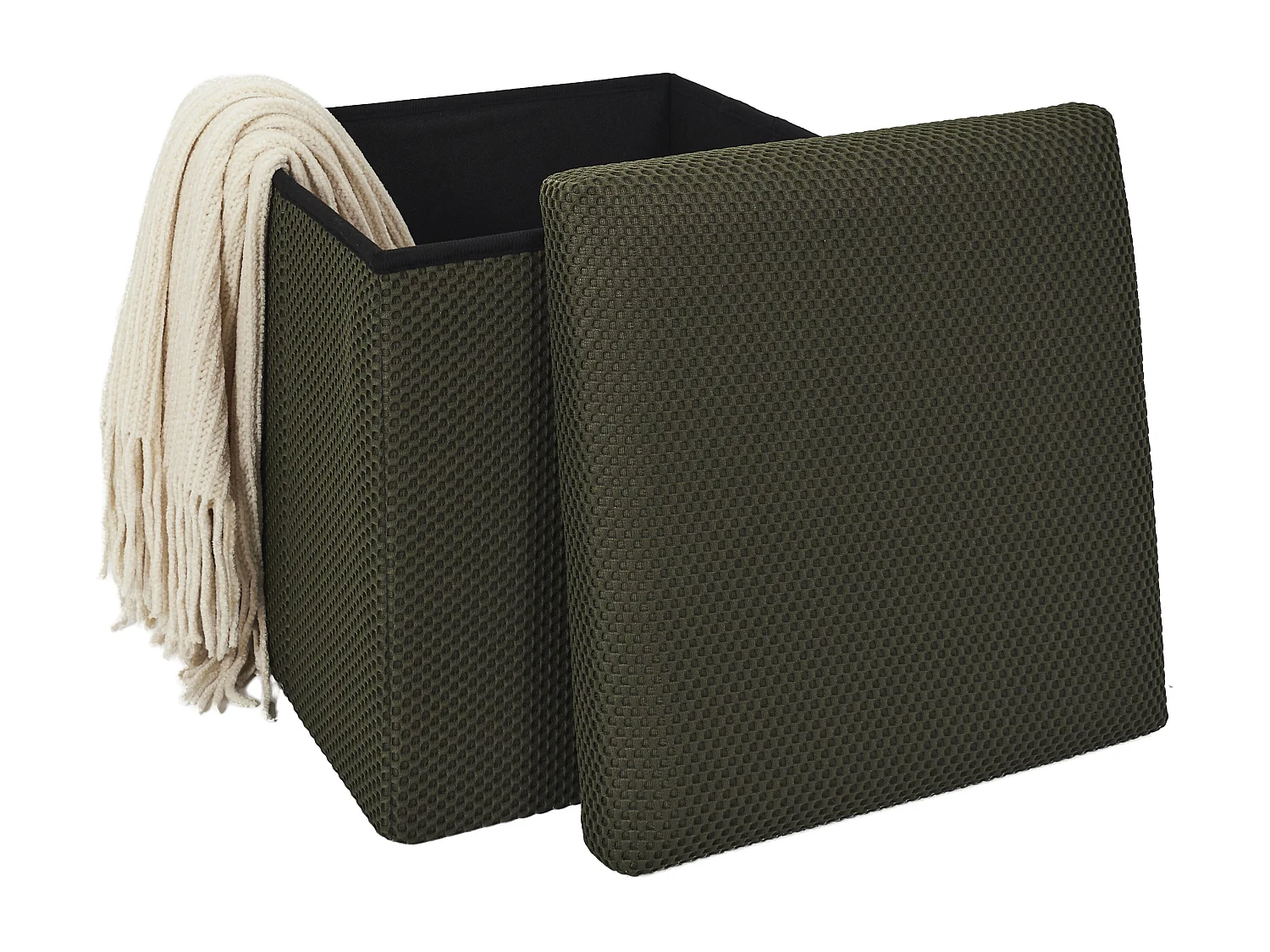 Coffre Pouf Pliable Atome Kaki Vert