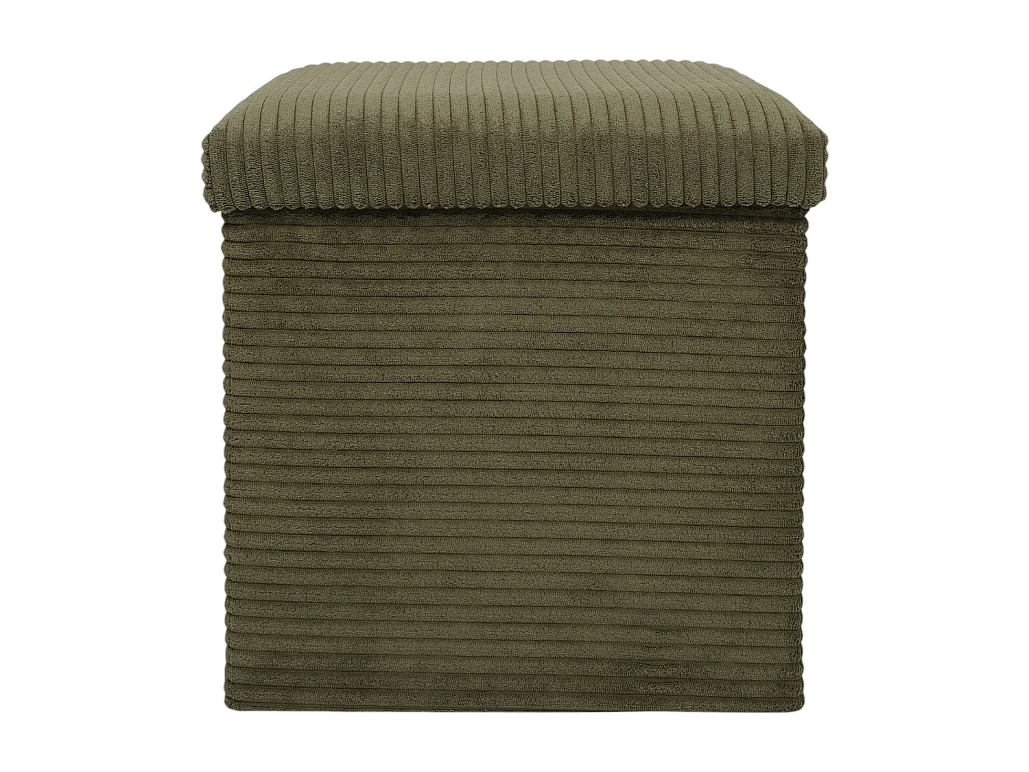 Coffre Pouf Pliable Cotele Scott Vert Vert