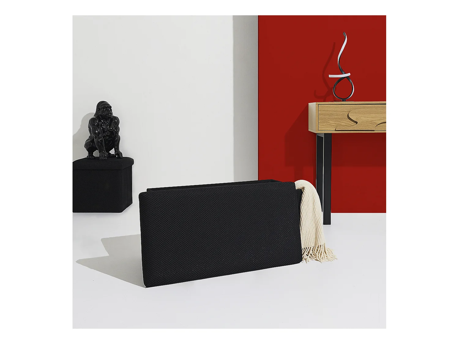 Coffre Banc Pliable Atome Noir Noir