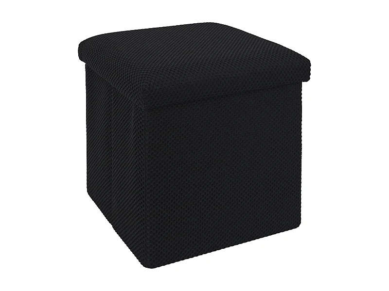Coffre Pouf Pliable Atome Noir Noir