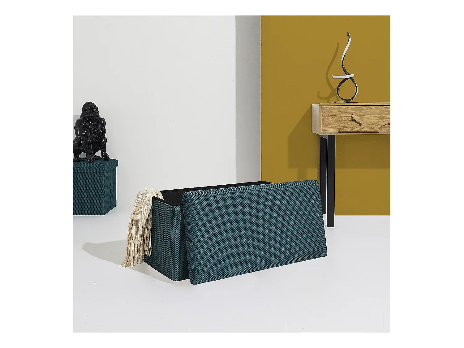 Coffre Banc Pliable Atome Bleu Bleu