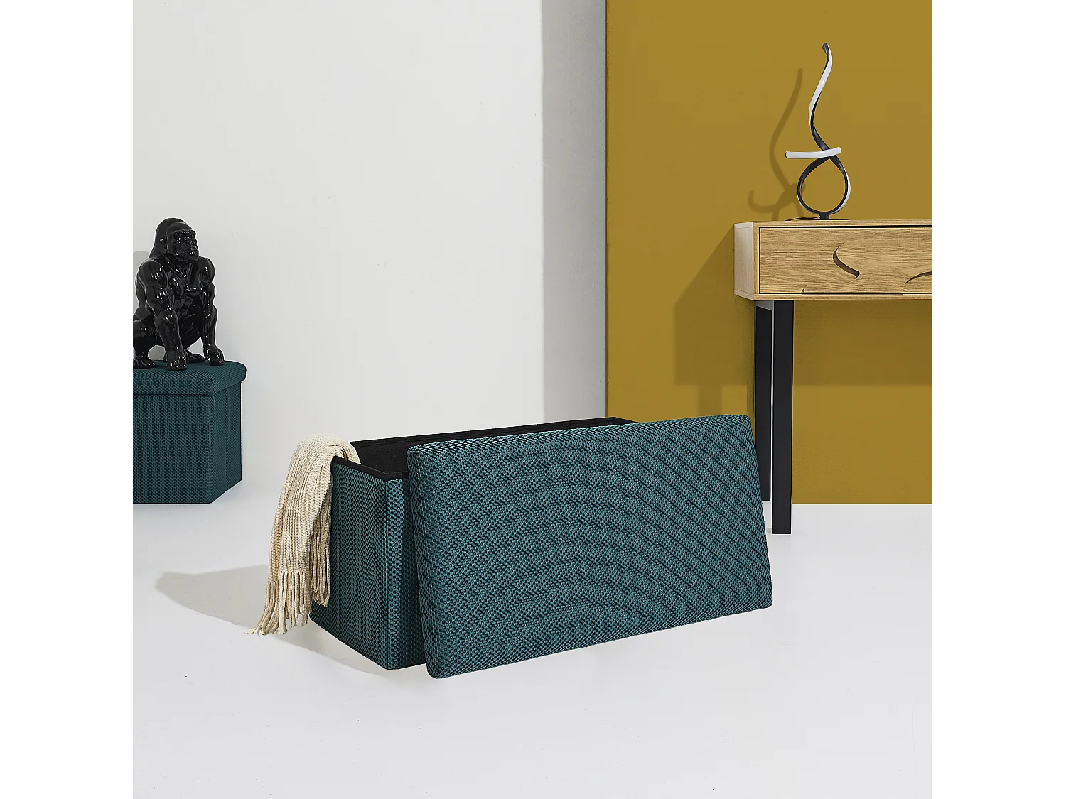 Coffre Banc Pliable Atome Bleu Bleu