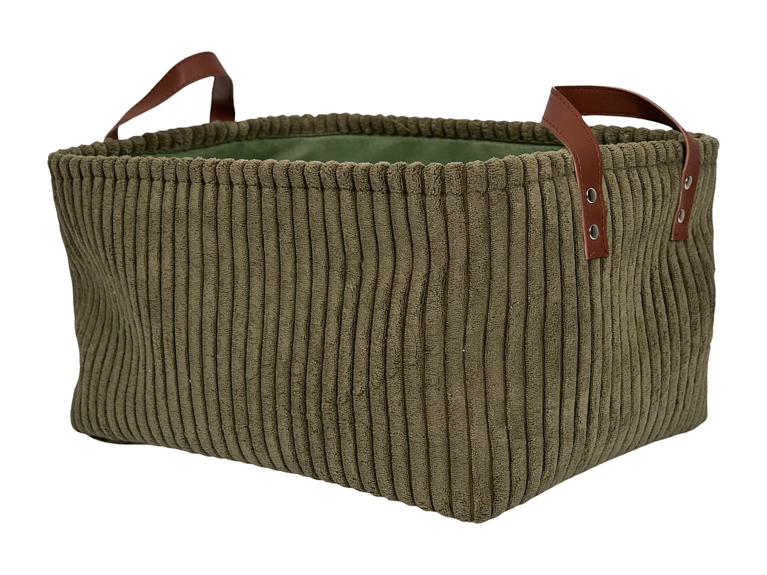 Panier Rangement Vert Cotele X3 H20cm Vert