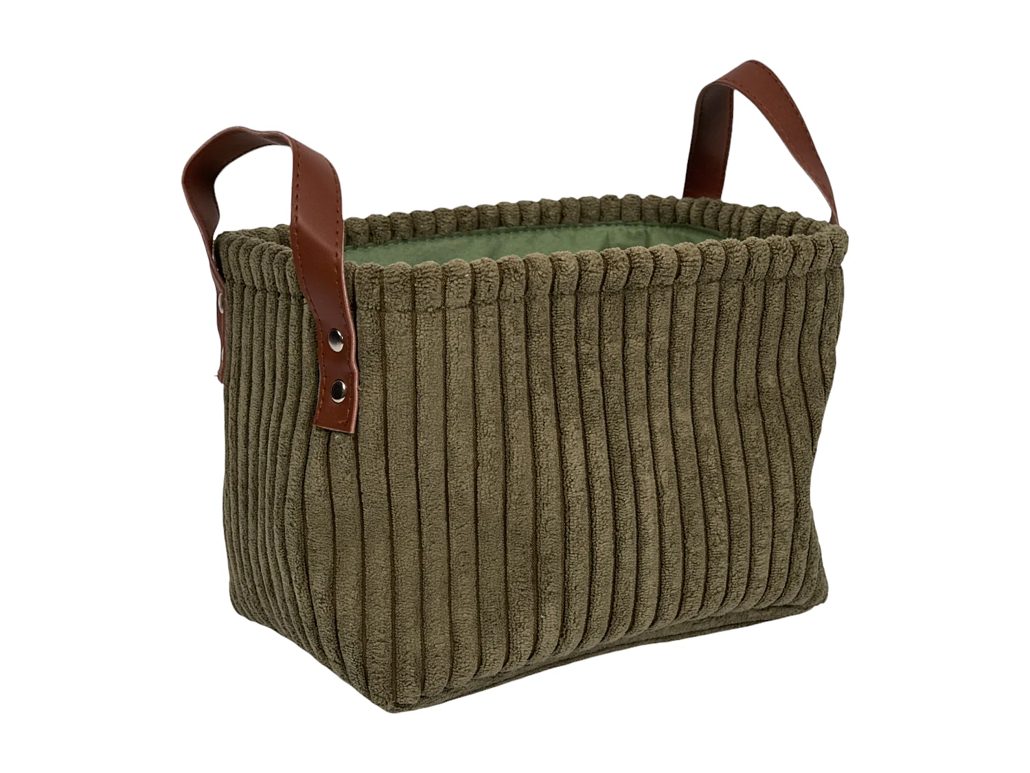 Panier Rangement Vert Cotele X3 H20cm Vert
