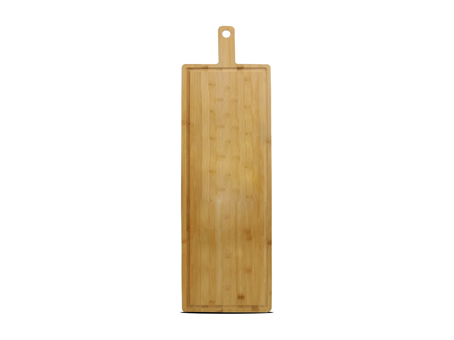 Plateau de service pour repas, tablette avec poignée rectangulaire en bambou - Longueur 88 x profondeur 26 x Hauteur 4 cm
