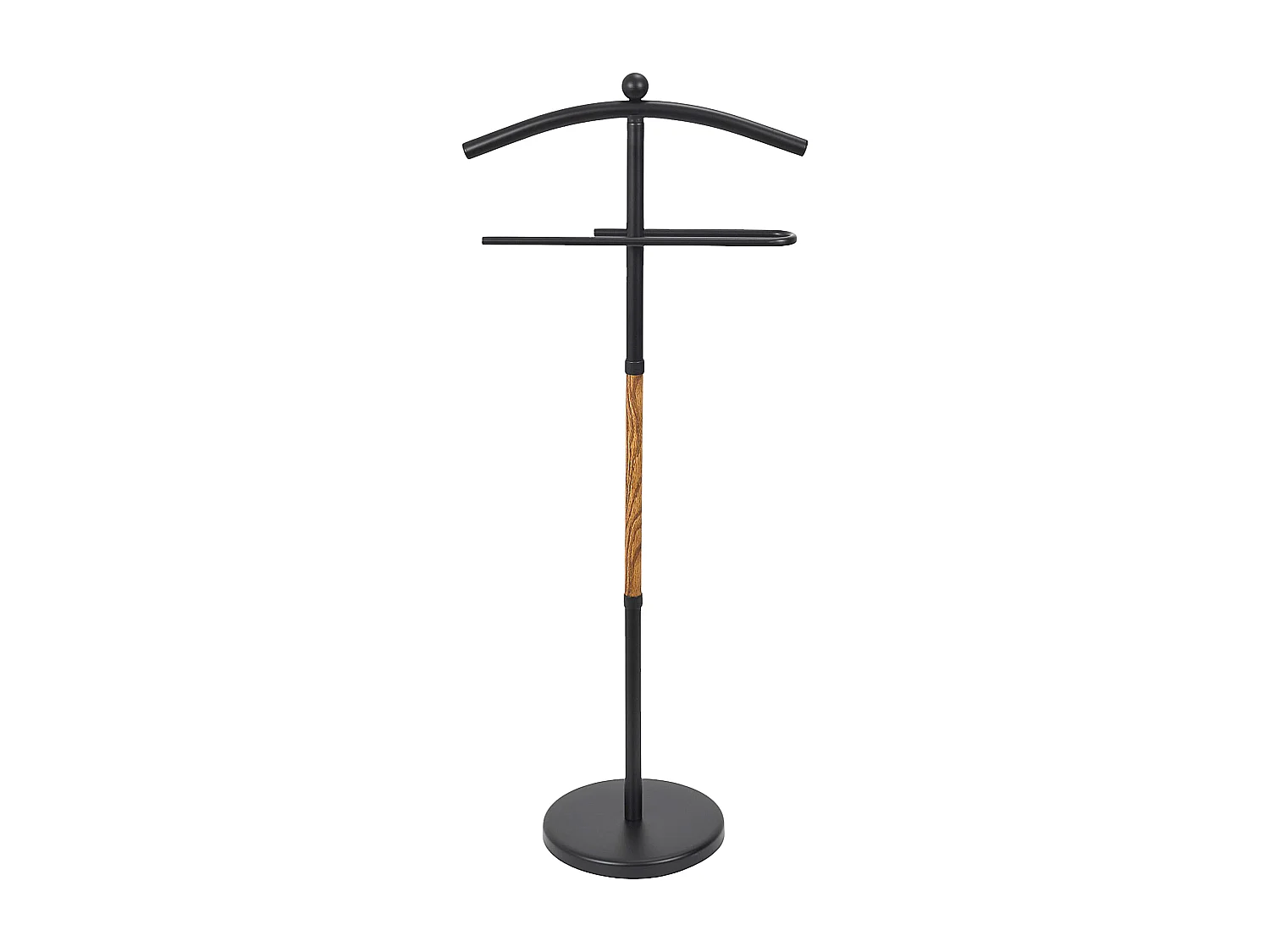 Valet De Nuit Effet Bois Noir, Marron