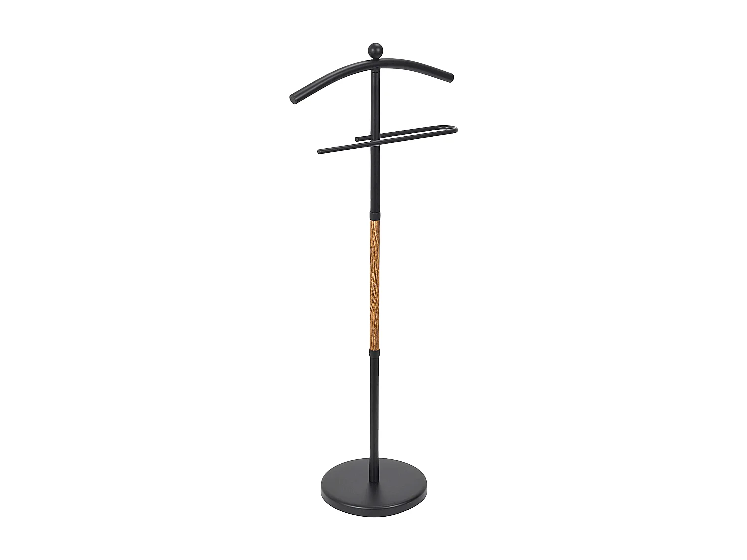Valet De Nuit Effet Bois Noir, Marron