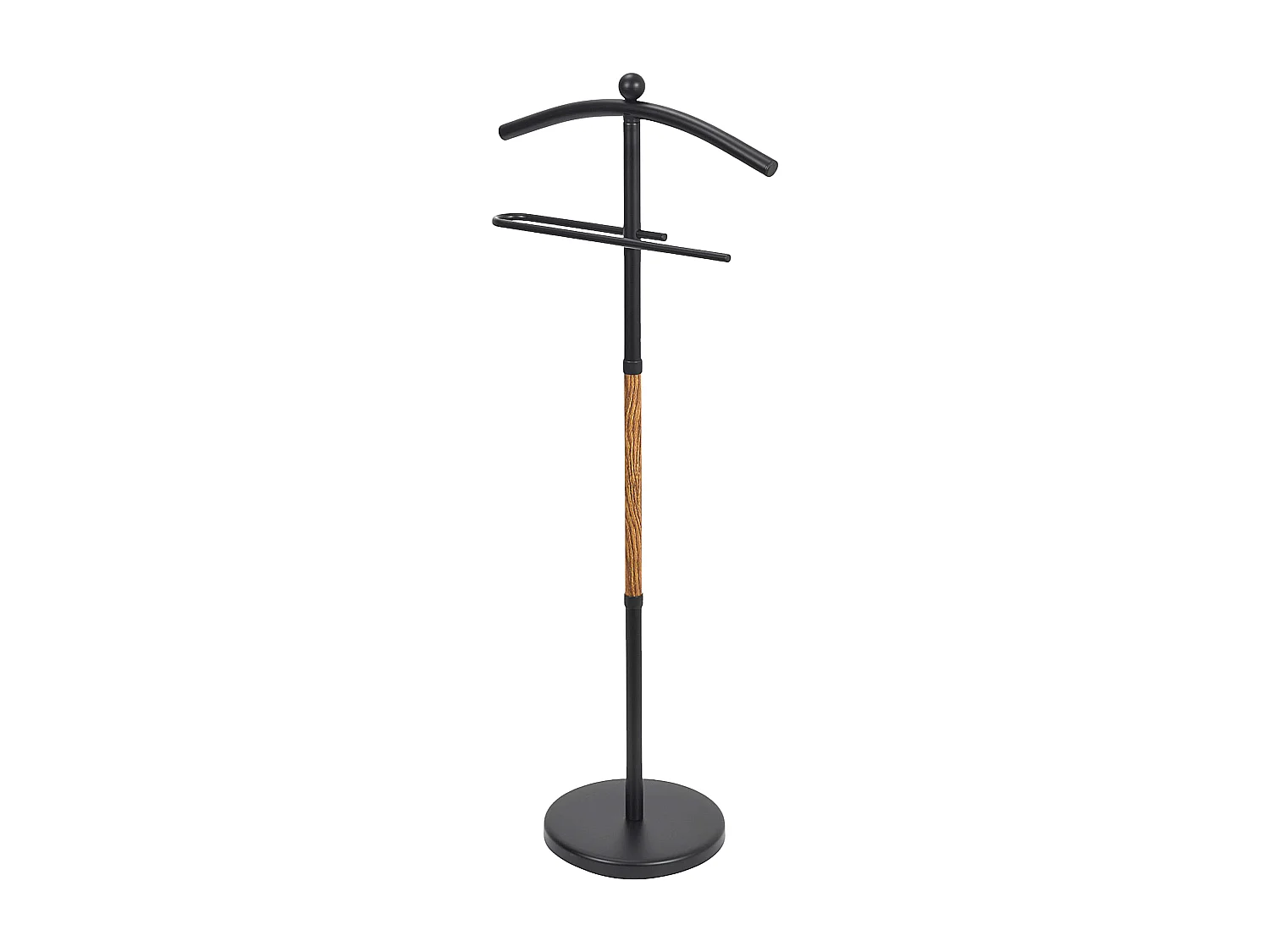 Valet De Nuit Effet Bois Noir, Marron