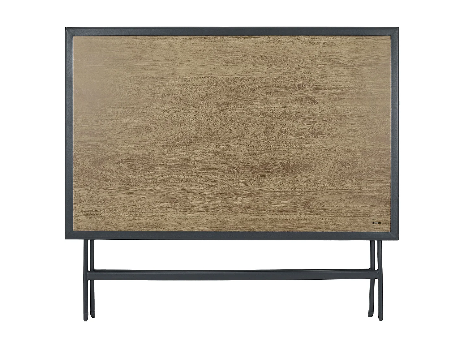 Table Metal Effet Bois Barcelone 110x70 Gris