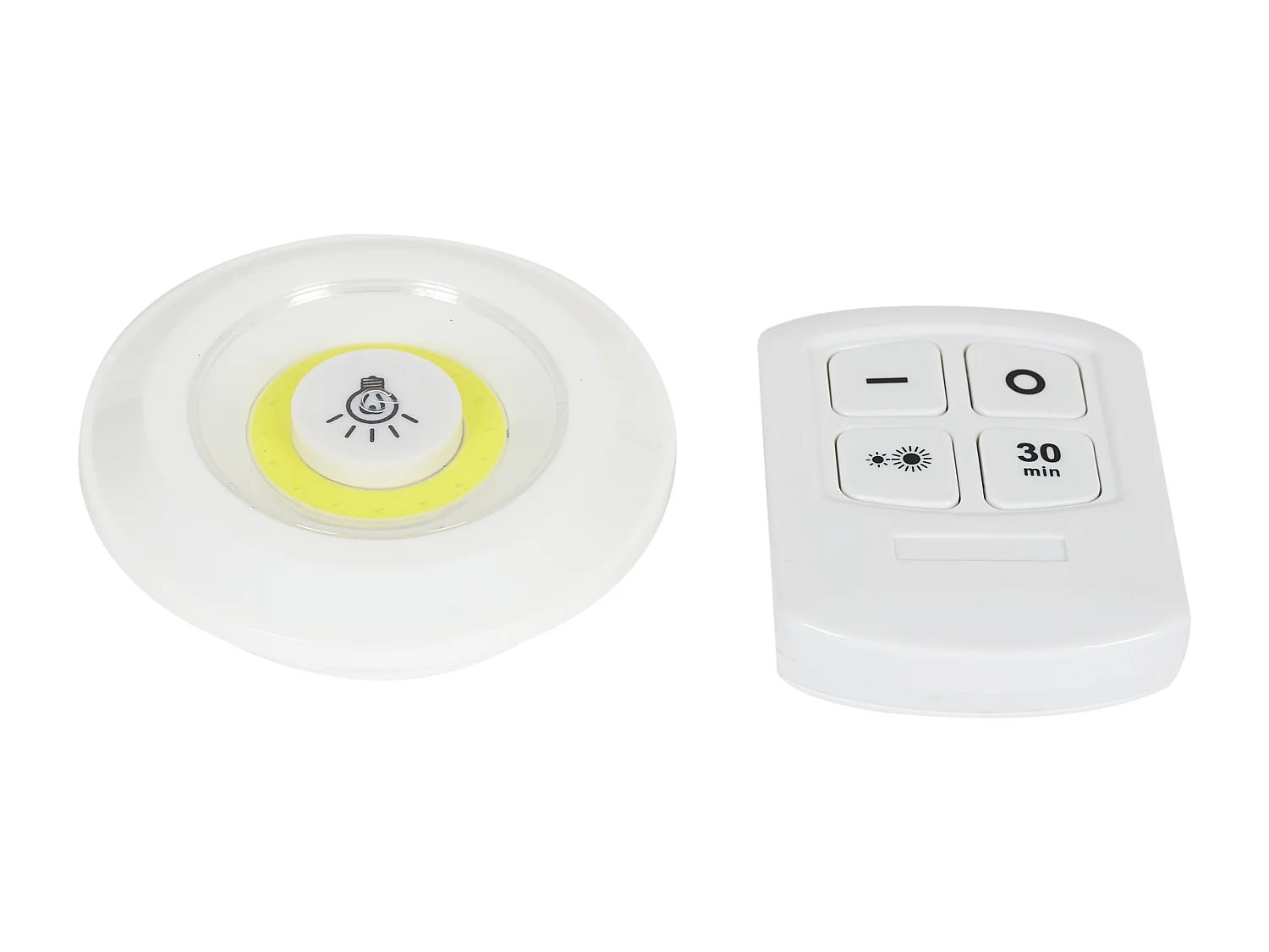 Lampe Cob A Pression X4 Avec Telecommande Blanc