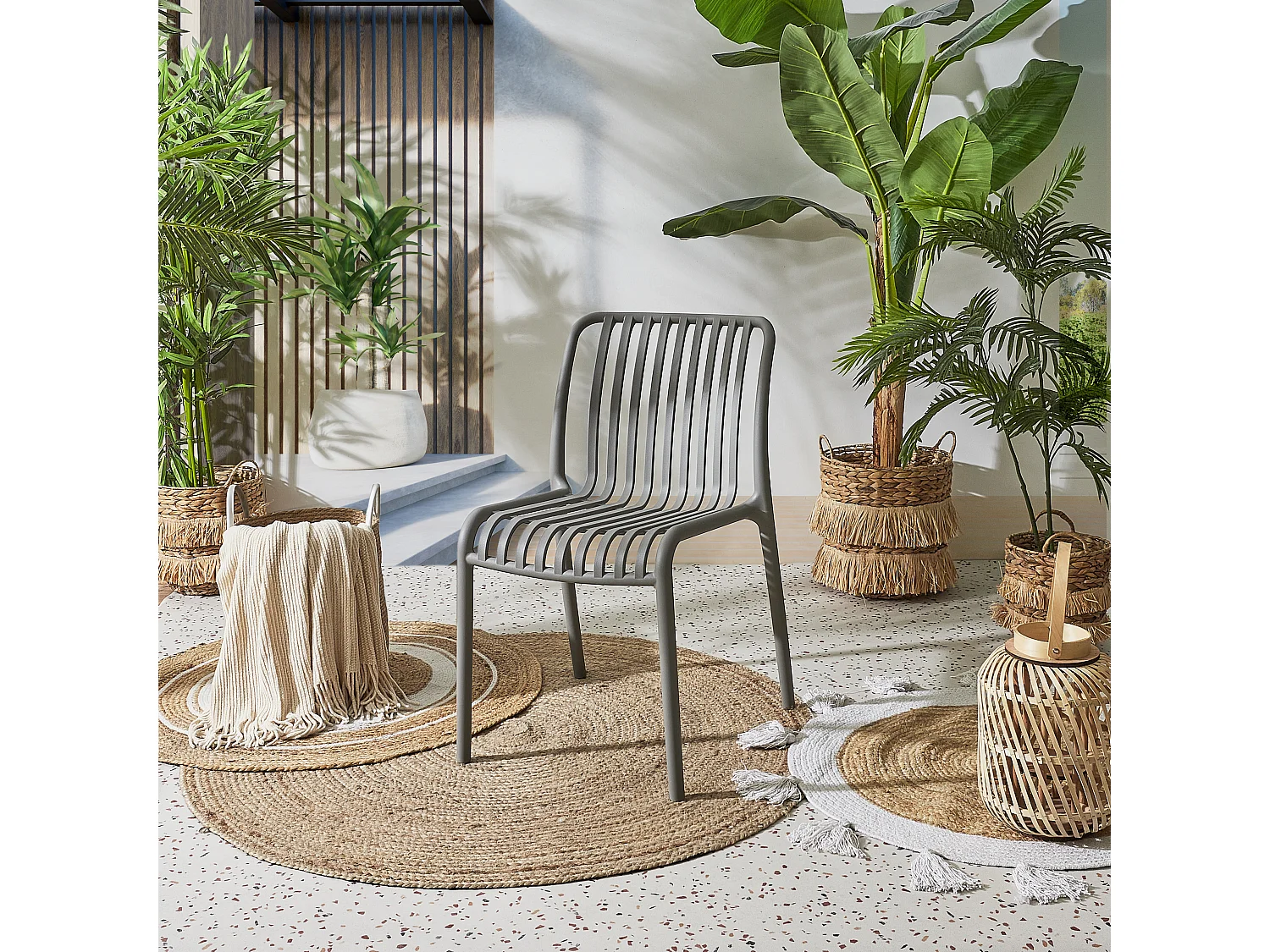 Chaise Empilable Gris Solara