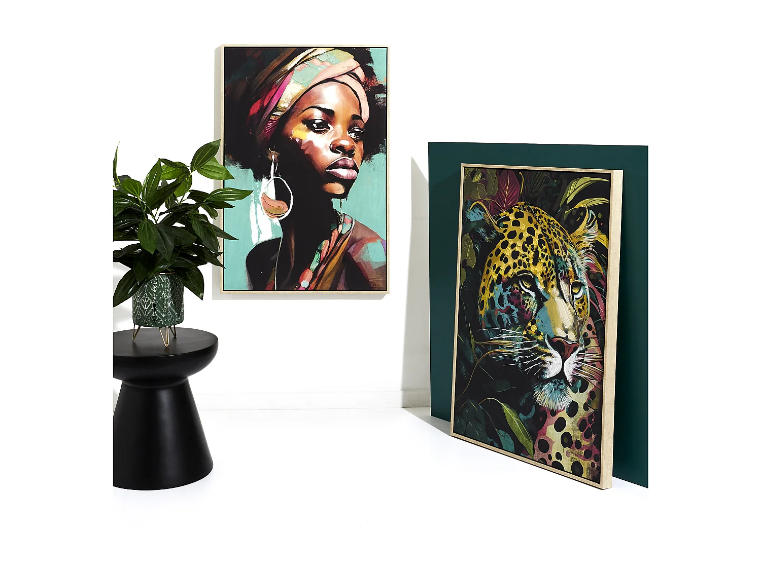 Tableau Jungle 60x90cm Multicolore