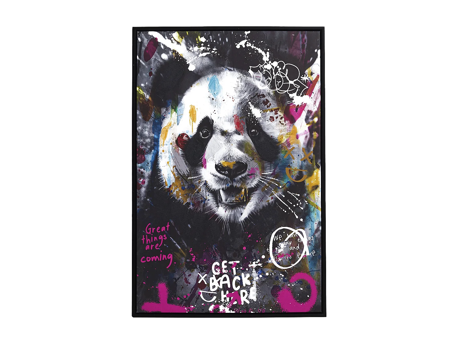 Tableau Panda Colore 60x90cm Multicolore