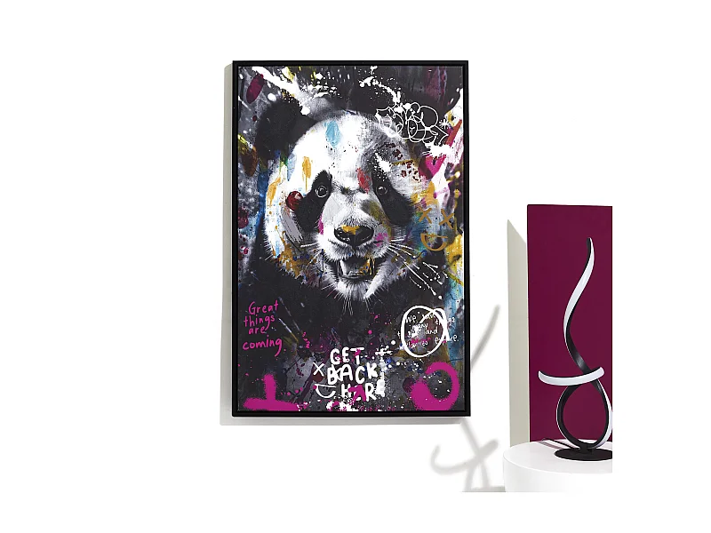 Tableau Panda Colore 60x90cm Multicolore